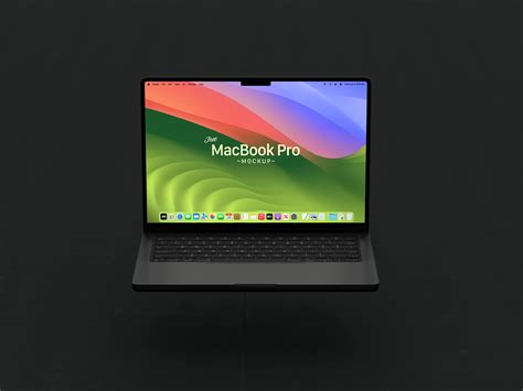 Free Floating Dark 13″ Macbook Pro Mockup Psd Good Mockups