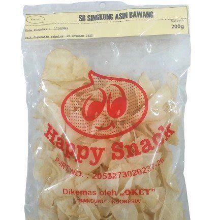 Jual Cemilan Snack Makanan Ringan Keripik Singkong Asin Bawang Kriuk Sb