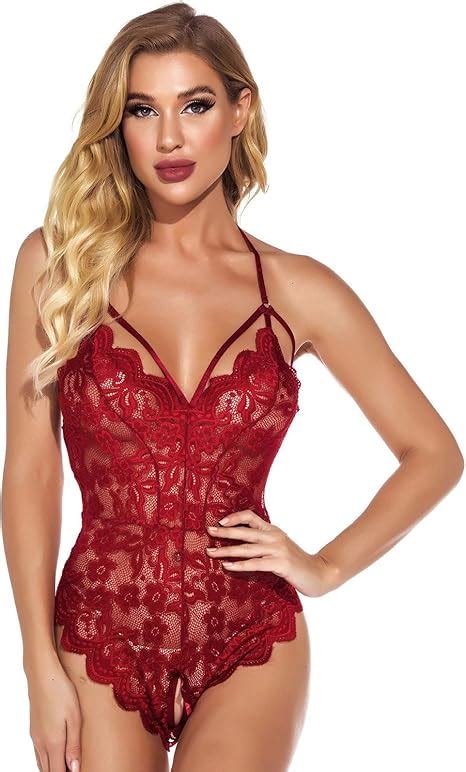 Teddy Bodysuit Dessous Damen ReizwäSche Lace Ärmellos Bodysuit Wimpern