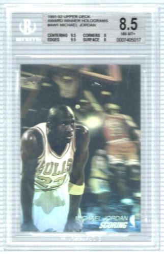 Michael Jordan Upper Deck Award Winner Hologram Aw Bgs Nm