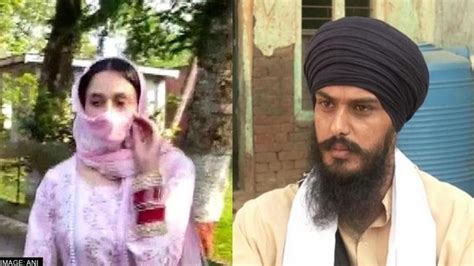 Radical Preacher Pro Khalistani Accused Amritpal Singh S Wife Meets