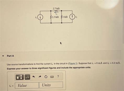 Solved Use Source Transformations To Find The Current I0 In