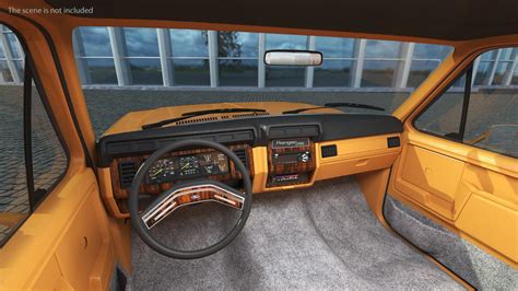 3D Ford Ranger F100 1980 Pickup Orange Simple Interior | 3D Molier ...