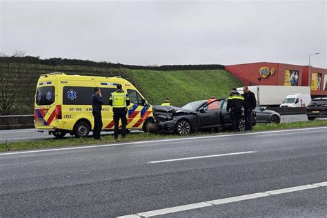 Flinke Schade Door Ongeval Op Snelweg Rijksweg A12 R 108 2 Ede