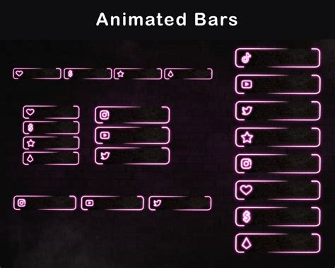 Twitch Overlay Package Animated Pink Neon Stream Overlay Etsy Uk