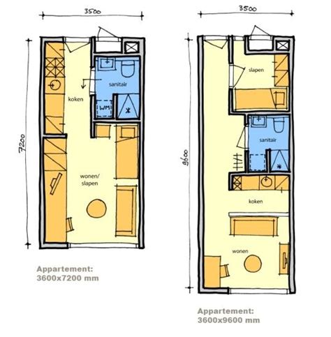 Two Floor Plans For A Small Apartment