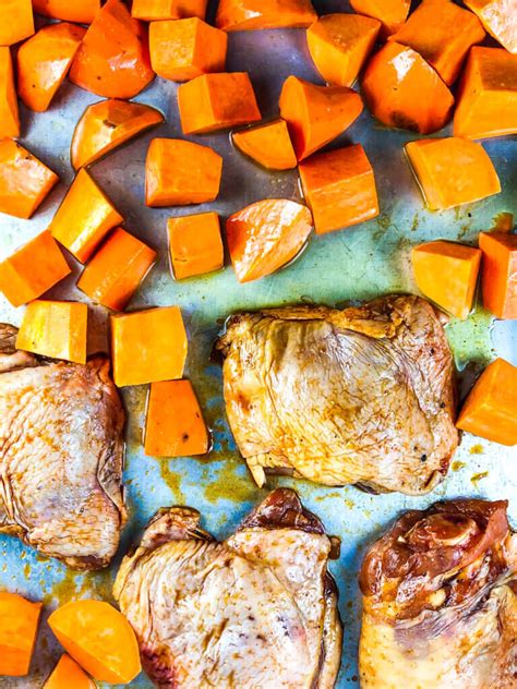 Sheet Pan Maple Chicken And Sweet Potatoes Hummingbird Thyme