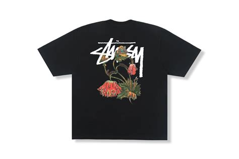 Stussy Withered Flower Black Tee Glab Vn