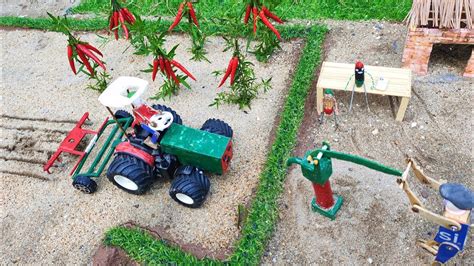 Diy Tractor Making Plowing Garden To Grow Chili Plants Top Most