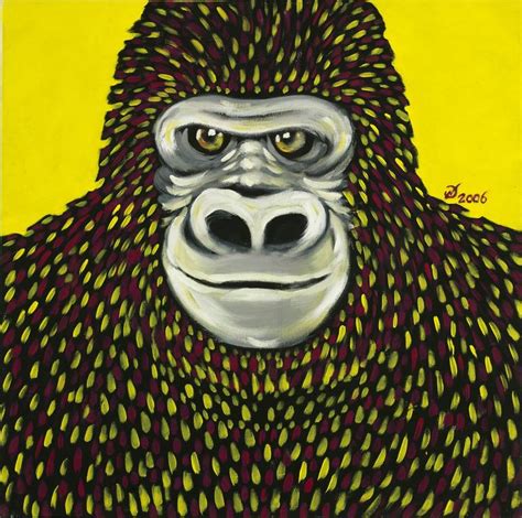 Trichromatic gorilla Painting by Daniele Nannini | Saatchi Art