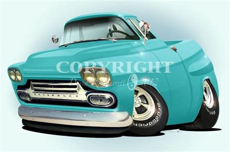 Best Hot Rod Pickup Trucks Cartoon Art Images On Pinterest