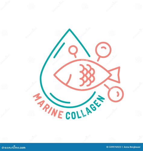 Collagen Line Icon. Connective Tissue Protein Pictogram Stock