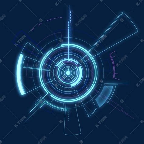 蓝色科技圆环云数据大数据素材图片免费下载 千库网