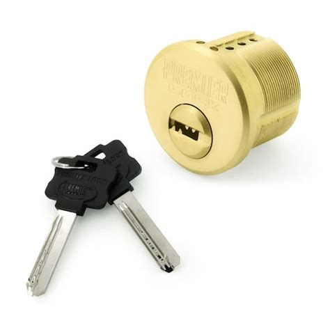 Reviews For Premier Lock 1 In High Security Mortise Cylinder Brass Finish Pack Of 4 Keyed