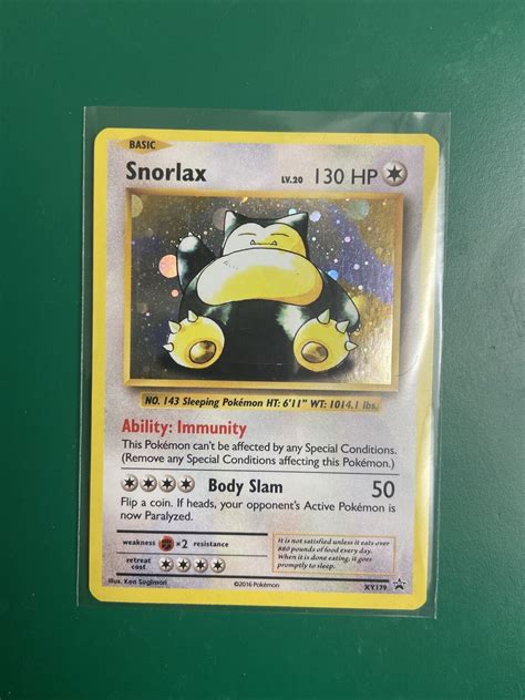 Pokémon TCG Snorlax XY Black Star Promos XY179 eBay