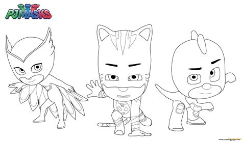 PJ Masks Superheroes Coloring Page - Free Coloring Pages Online