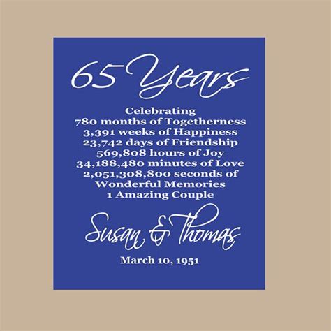 65th Wedding Anniversary Verses