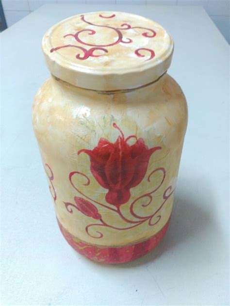 Bote Con Decoupage Mason Jars Decorative Jars Jar