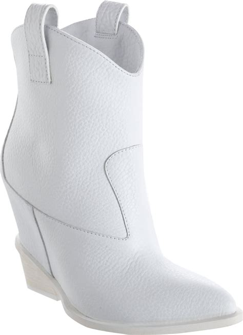 Lyst Giuseppe Zanotti Westernstyle Wedge Ankle Boot In White