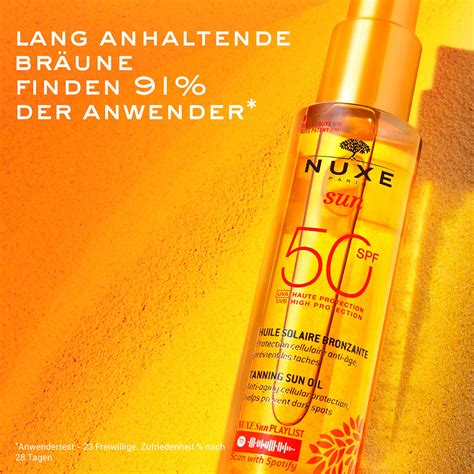 NUXE Sun Huile Solaire Brozante SPF 50 150 Ml Baslerbeauty