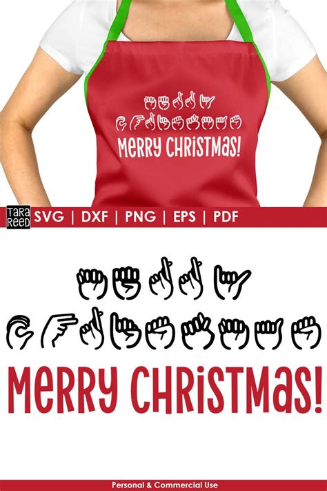 ASL Merry Christmas - Sign Language SVG & Cut Files