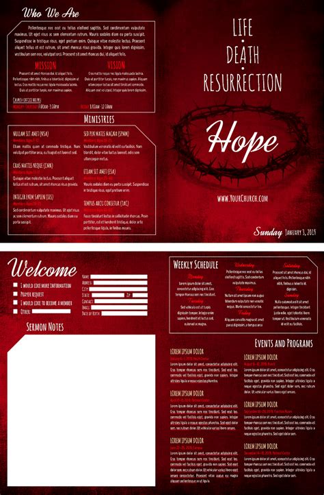 8 Free Church Bulletin Templates