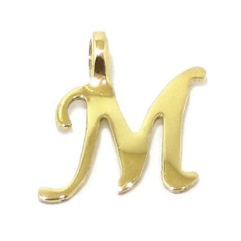 Colgante Inicial Letra M Oro Amarillo En Bueno Joyeros Tienda Online