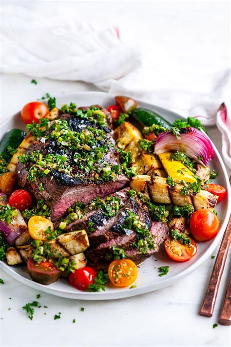 Grilled Tri Tip And Vegetables With Chimichurri Sauce Aberdeen S Kitchen