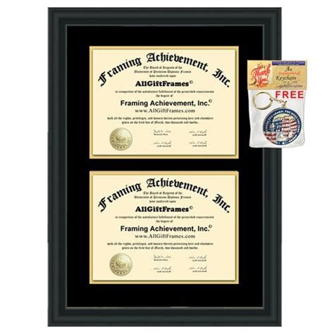 Double Diploma Frame Dual Certificate Frames Two Document Etsy