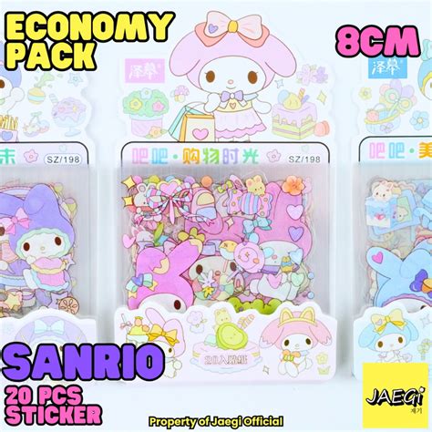 Jual JAEGi Stiker Aestetik Sanrio Premium 20 Pcs Pink Purple Shopee