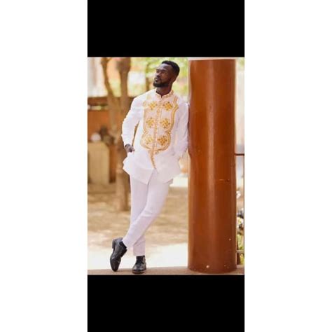 African Men wedding outfit, 2 peices, embroidered kaftan, sh - Inspire ...