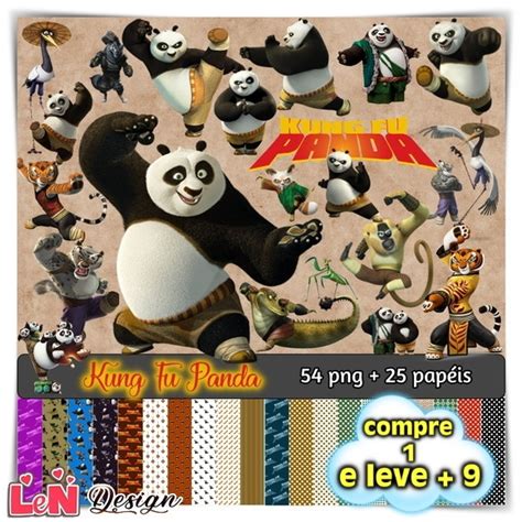 Kung Fu Panda Papel Digital Produtos Personalizados No Elo7