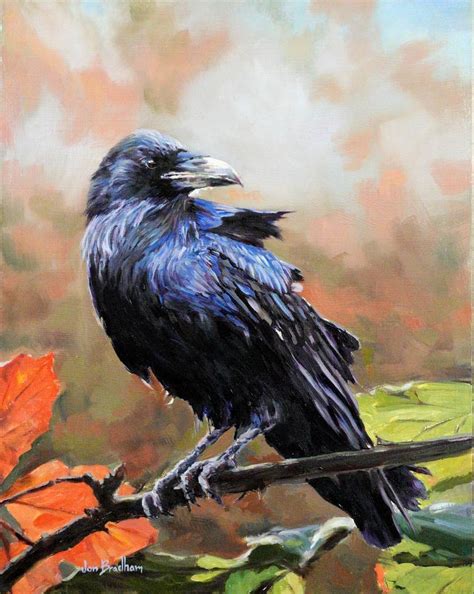 Raven Fall Painting by Jon Bradham | Saatchi Art