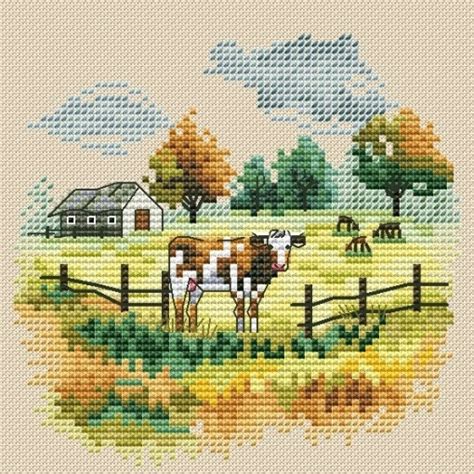 Rural Landscape Cross Stitch Pattern Code Ao Alisa Okneas Buy