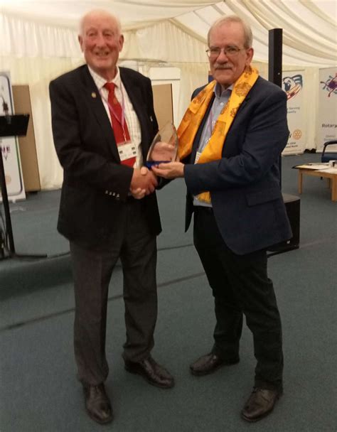 Brora Rotarian Receives Service Above Self Award Rotarys Highest