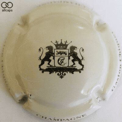 Capsule 24 a Crème pâle et noir petit blason Champagne Chiquet