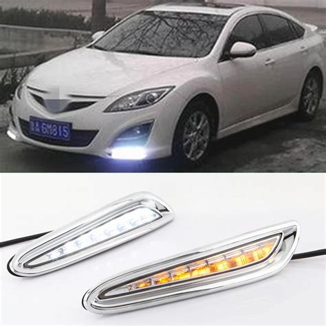 Car Flashing 2 Pcs For Mazda 3 Mazda3 2010 2011 2012 2013 LED DRL