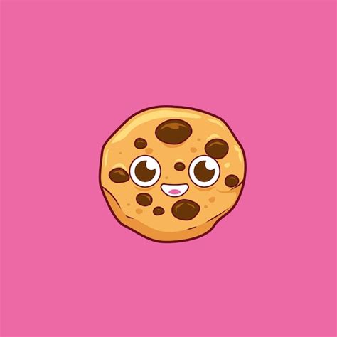 Premium Vector Happy Cartoon Chocolate Chip Cookie Illustration Mascot