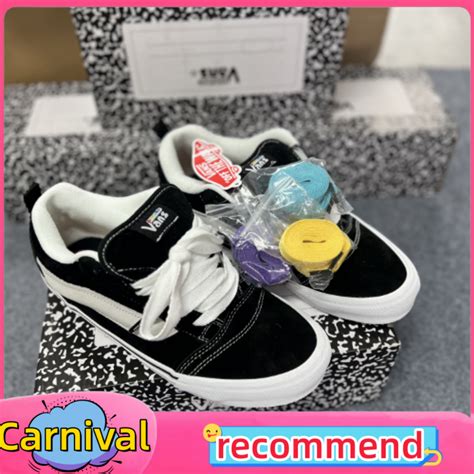 Vans × lmran Potato Joint name canvas shoes black white Obese Low ...