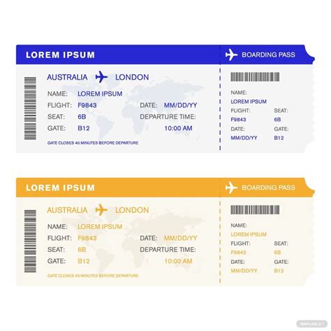 Free Plane Ticket Vector - EPS, Illustrator, JPG, PNG, SVG | Template.net