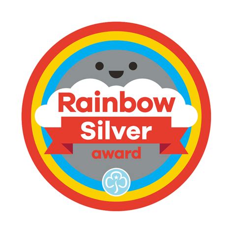 Silver Award Rainbows Woven Badge Official Girlguiding Shop