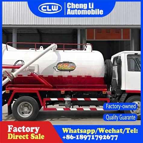 Japan Isuzu Sewage Vacuum Jetting Truck 4x2 Sewage Suction Pump Tanker