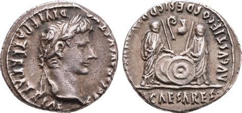 Augustus V N Chr Denar V Chr Roma Gaius Und Lucius