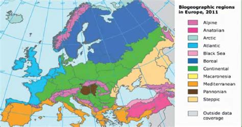Europe Biomes Map and Landscapes - Educational Images | Picstank