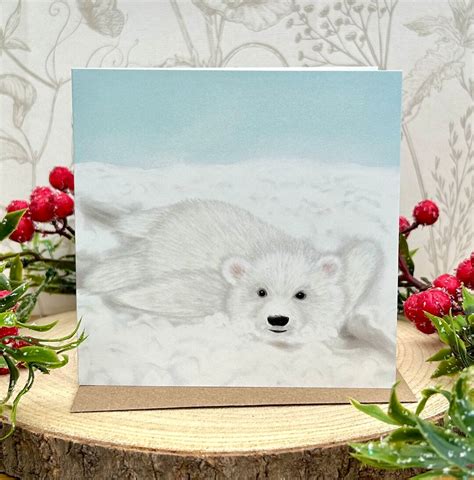 Polar Bear Greetings Card Christmas Card Cute Greeting Etsy