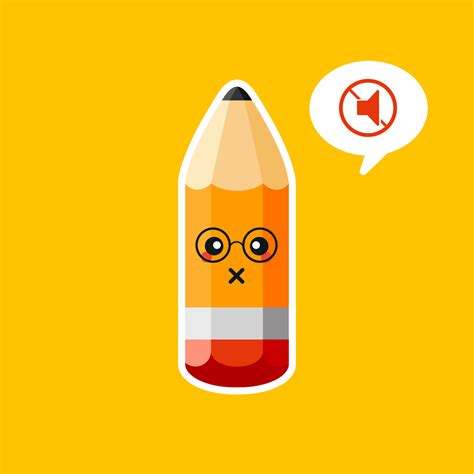 Cute and funny pencil character cartoon. vector illustration. 6330725 ...