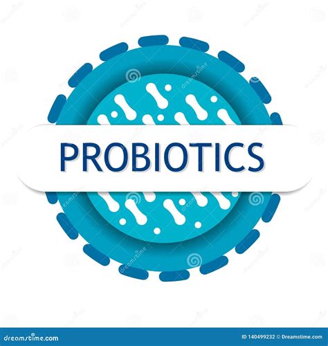 Probiotics Bacteria Vector Badge Stock Vector Illustration Of Biology