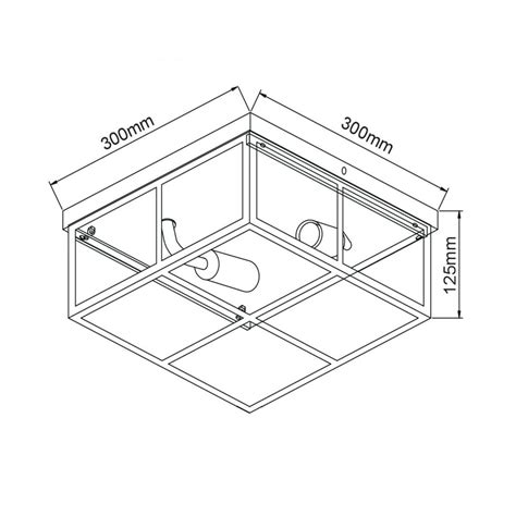 Plafon Monza 2xE14 Transparentny Light Prestige