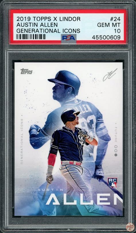 2019 Topps X Lindor Generational Icons Austin Allen 24 Psa 10 Pop 22