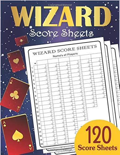 Wizard Score Sheets Large Score Pads For Scorekeeping Wizard